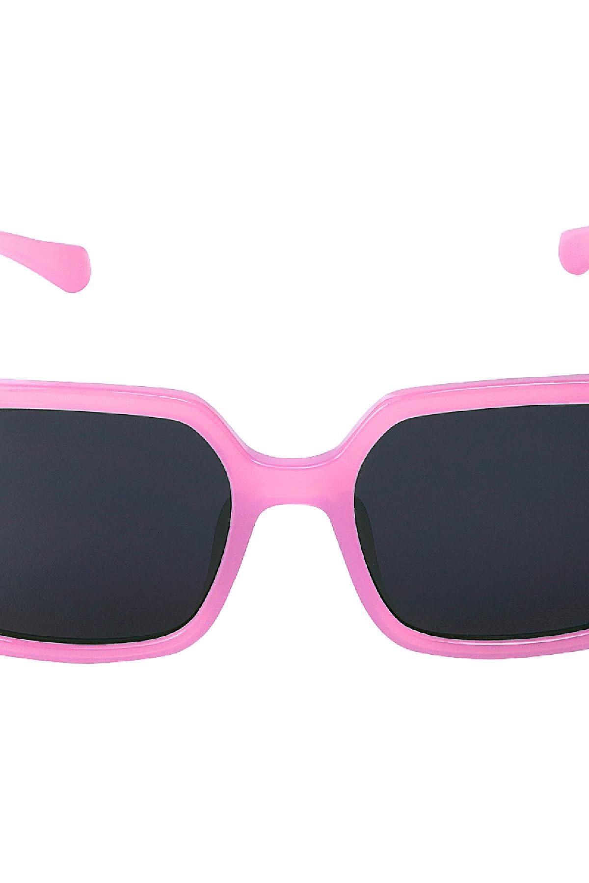 De grosses lunettes de soleil colorées Rose PC One size Image3