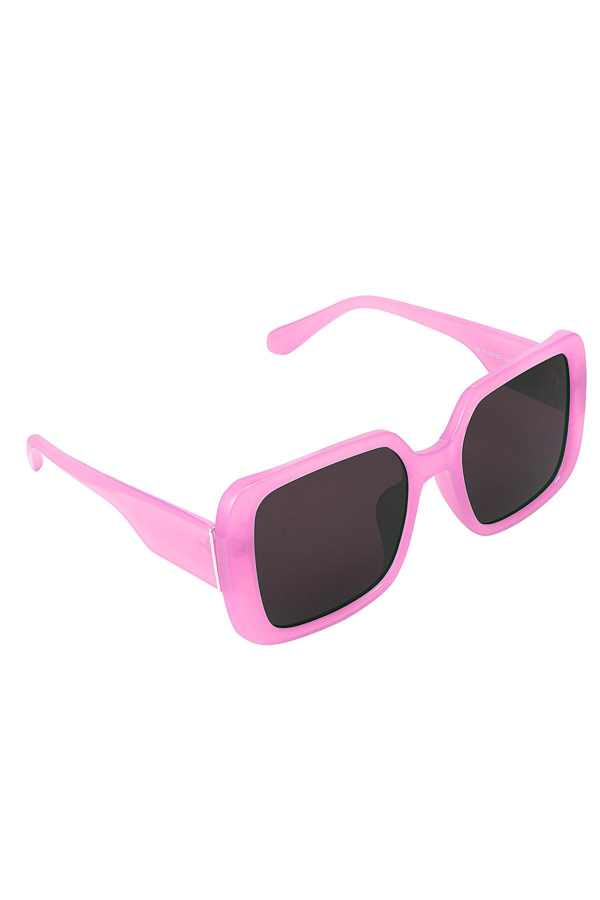 De grosses lunettes de soleil colorées Rose PC One size h5 