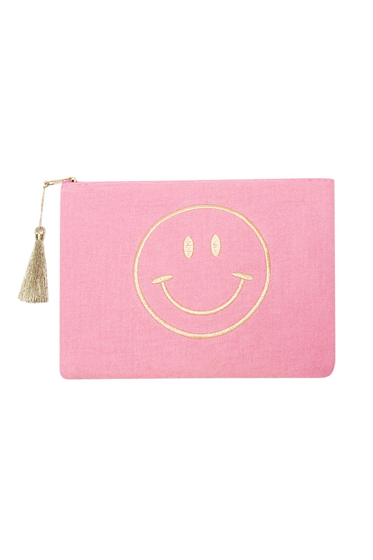 Makeup bag Smiley Pink Cotton 