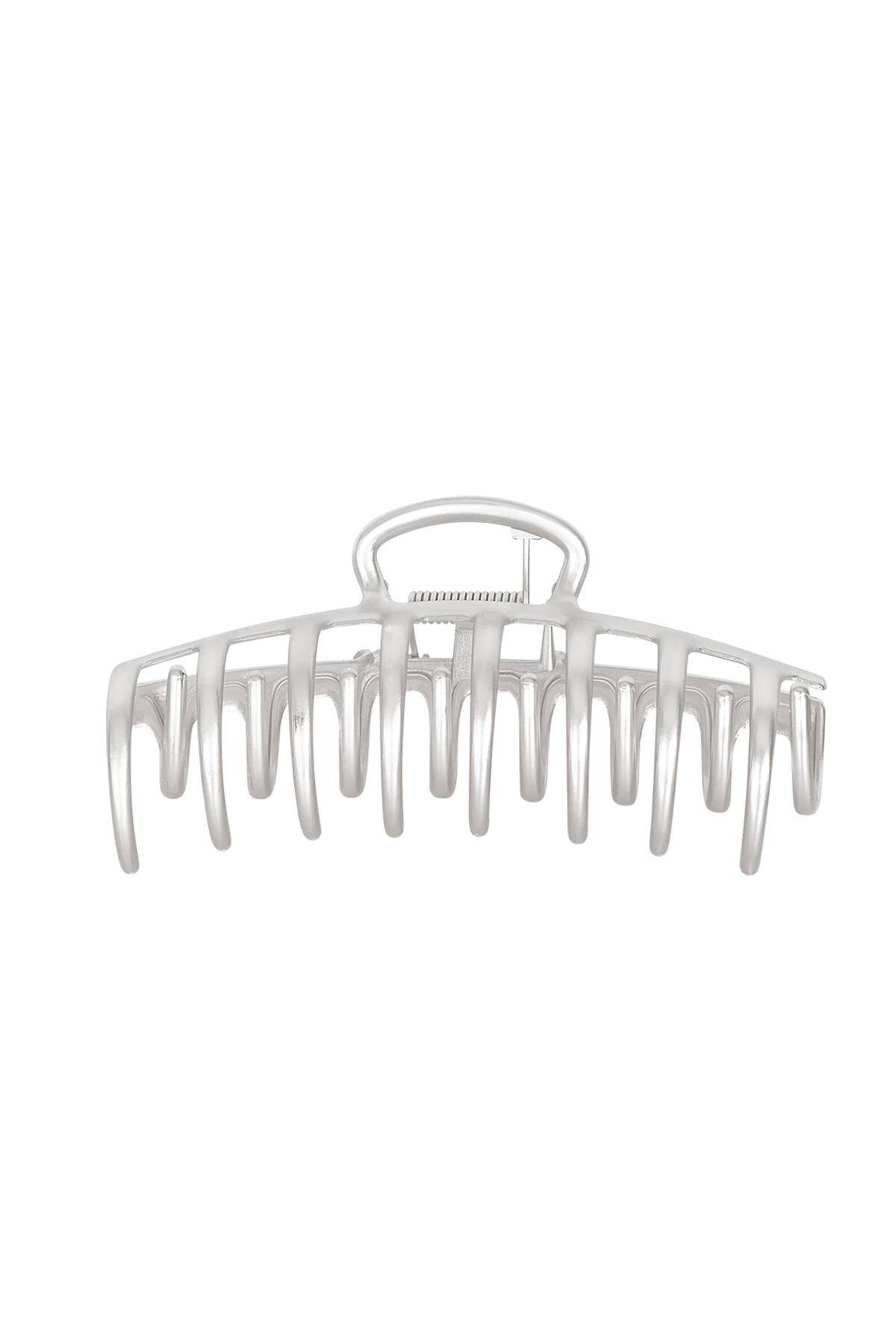 Hair clip basic Silver Metal 