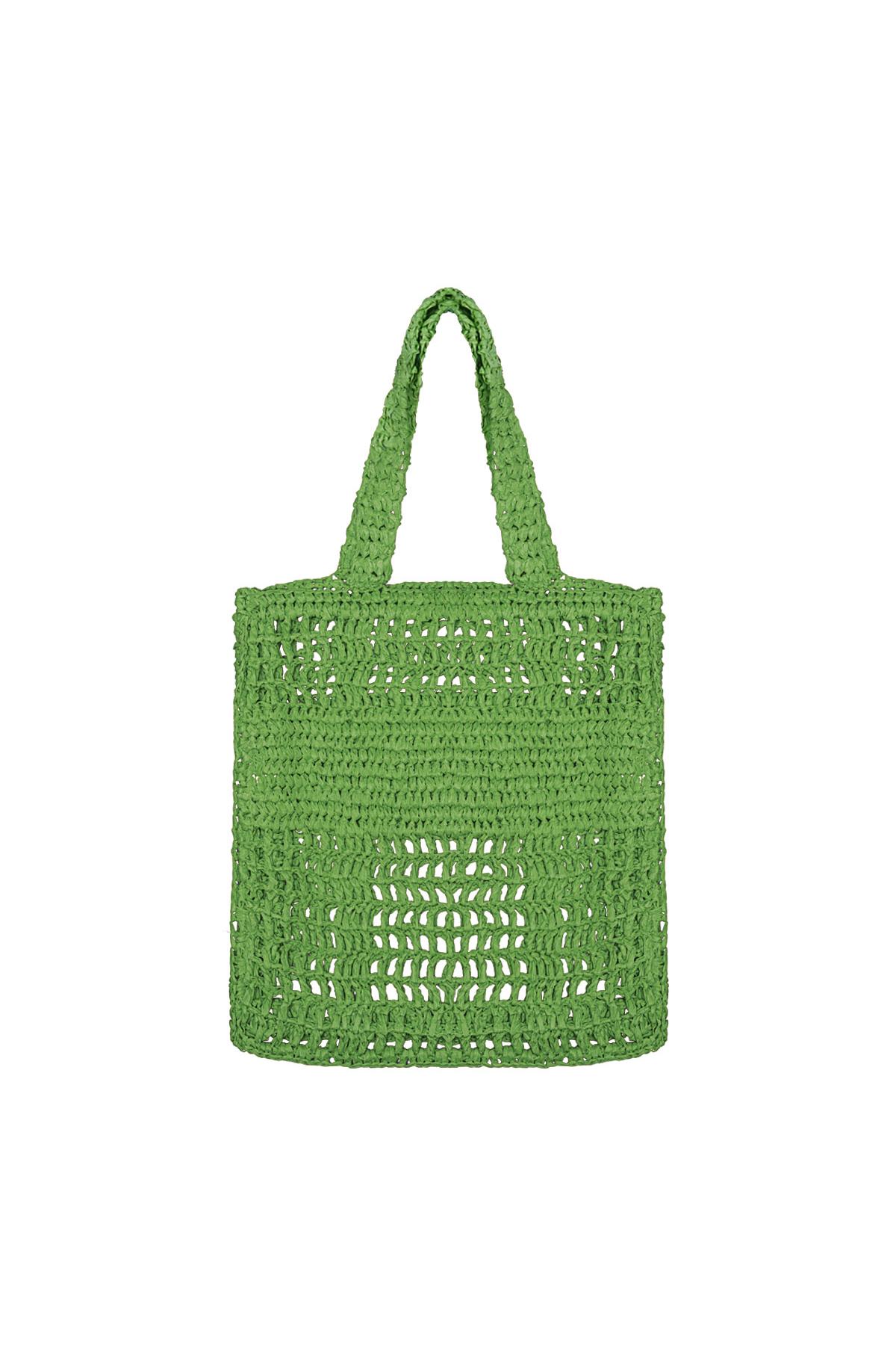 Tote bag crochet Green Paper h5 