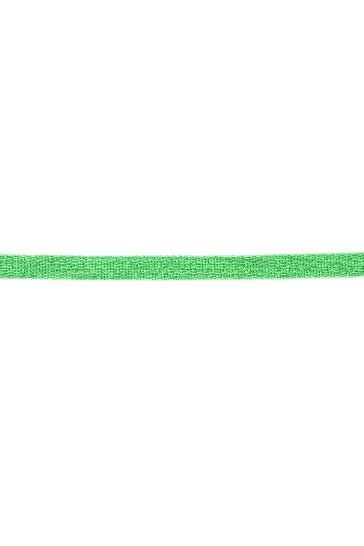 Bracelet ribbon solid color Green Polyester h5 