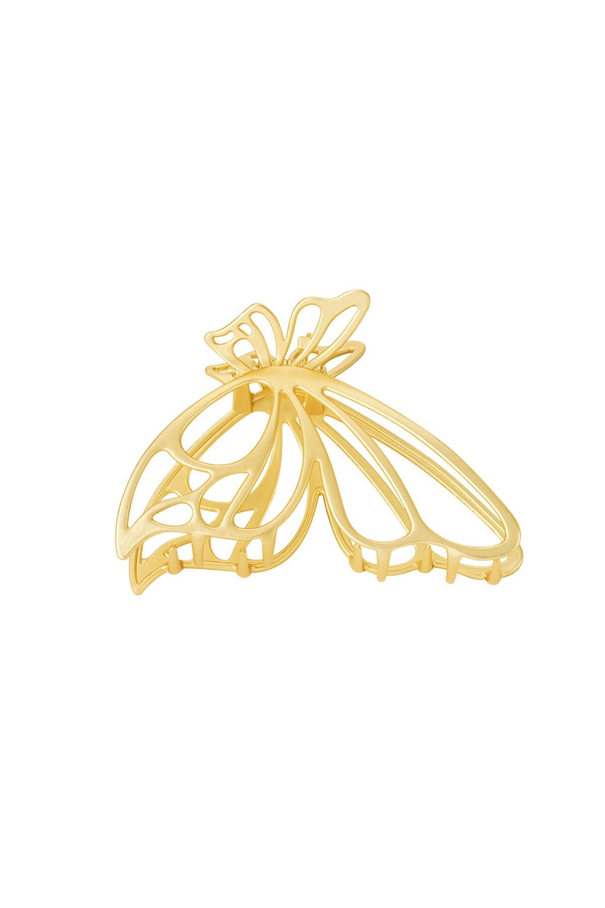 Butterfly hair clip Gold Metal h5 