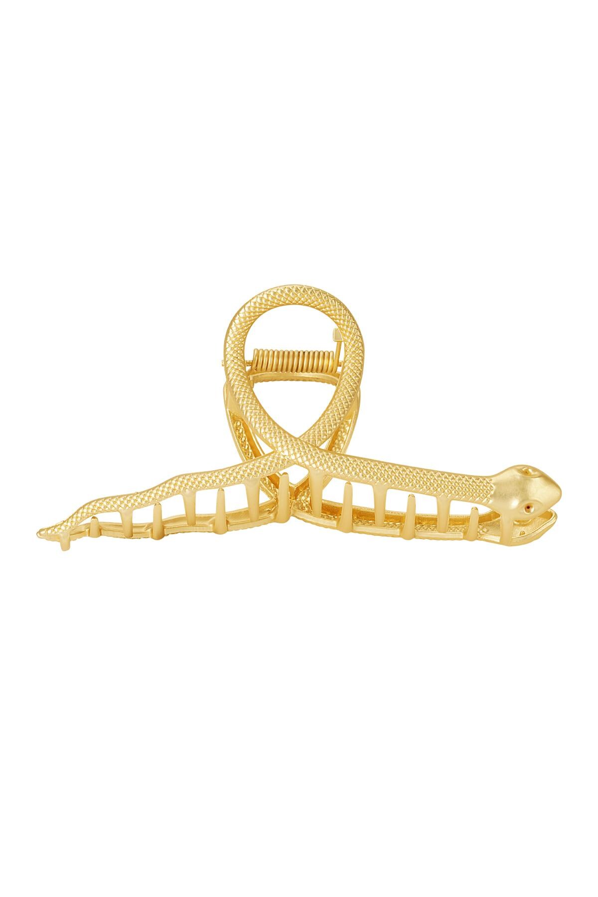 Hair clip snake Gold Metal 