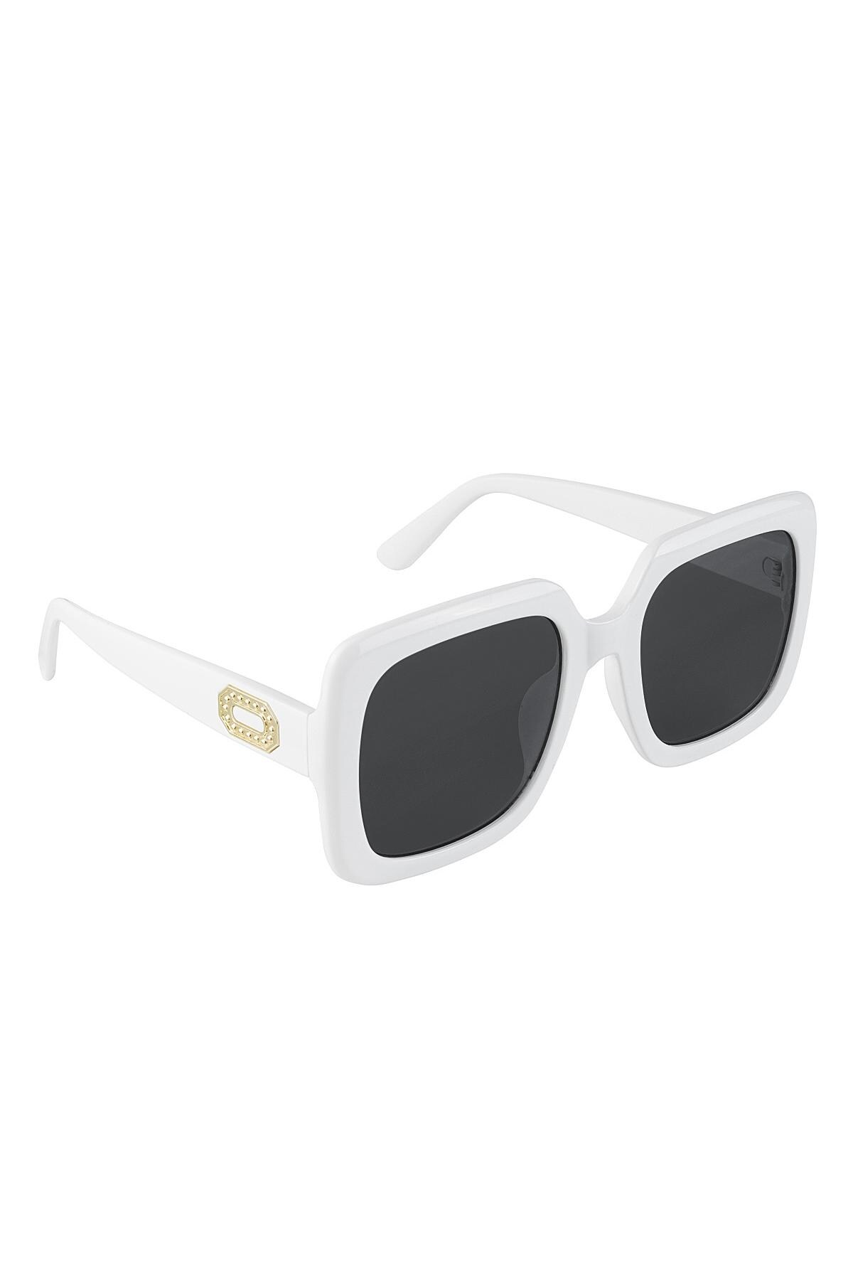 Sunglasses with logo White PC One size 