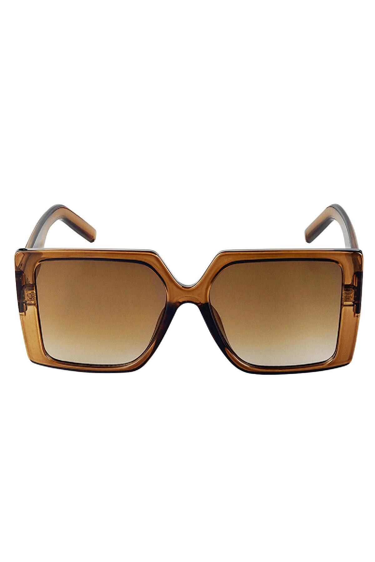 Square frame sunglasses Camel PC One size Picture3