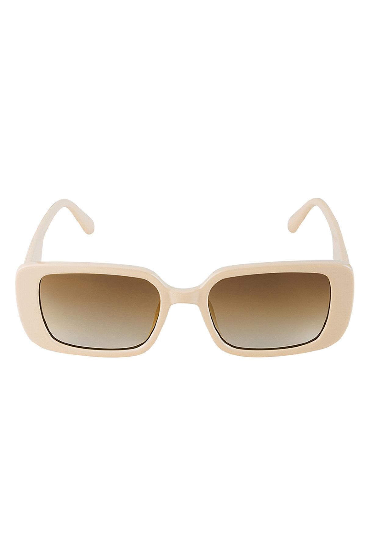 Small frame sunglasses Beige PC One size h5 Picture3