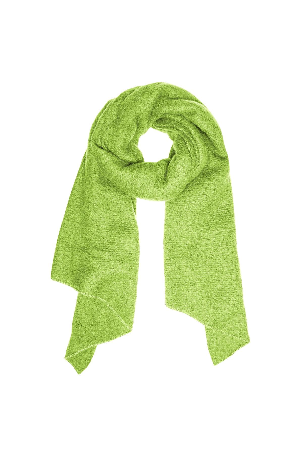 Soft winter scarf peak green Polyester