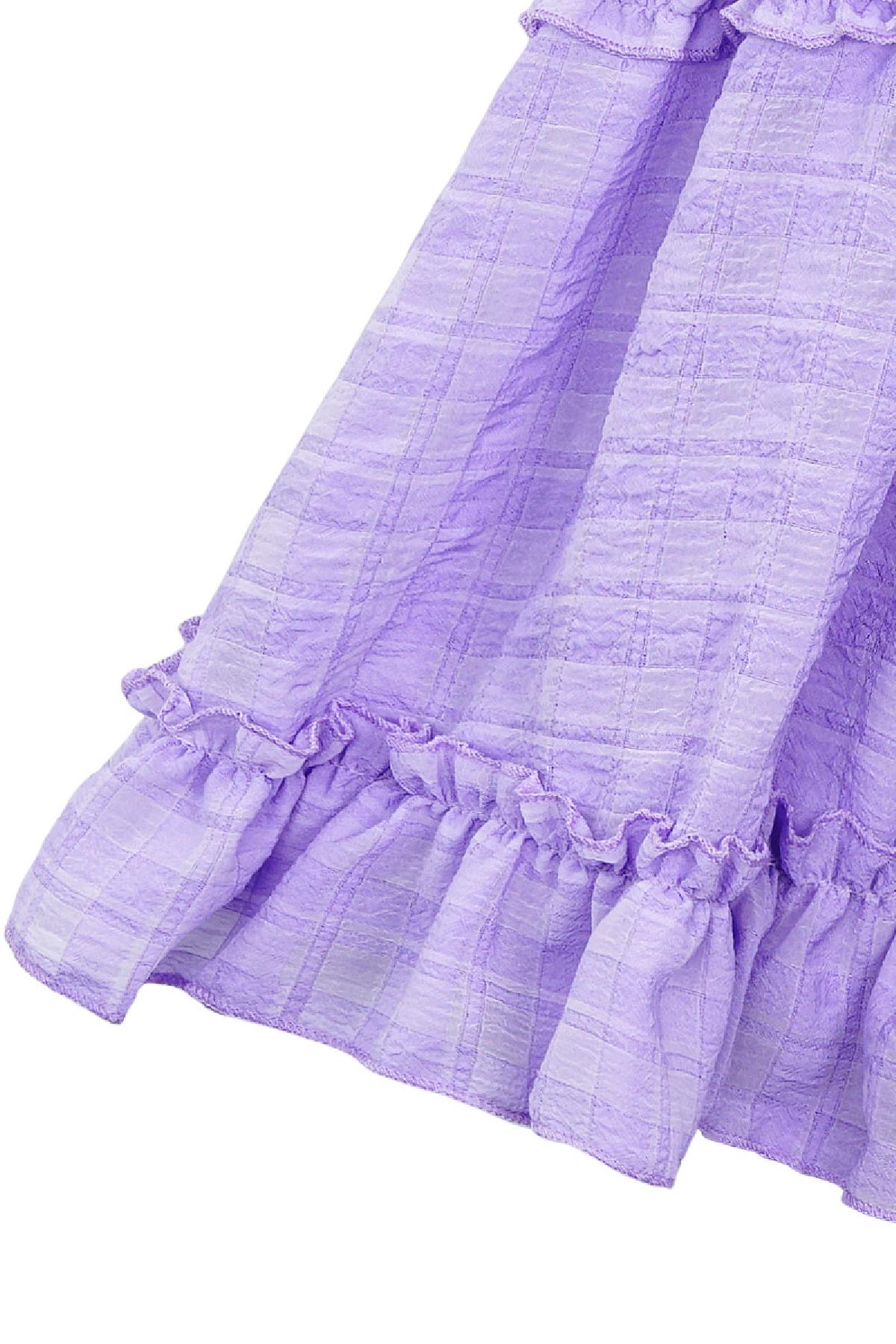 Dress with ruches Purple XS Picture7