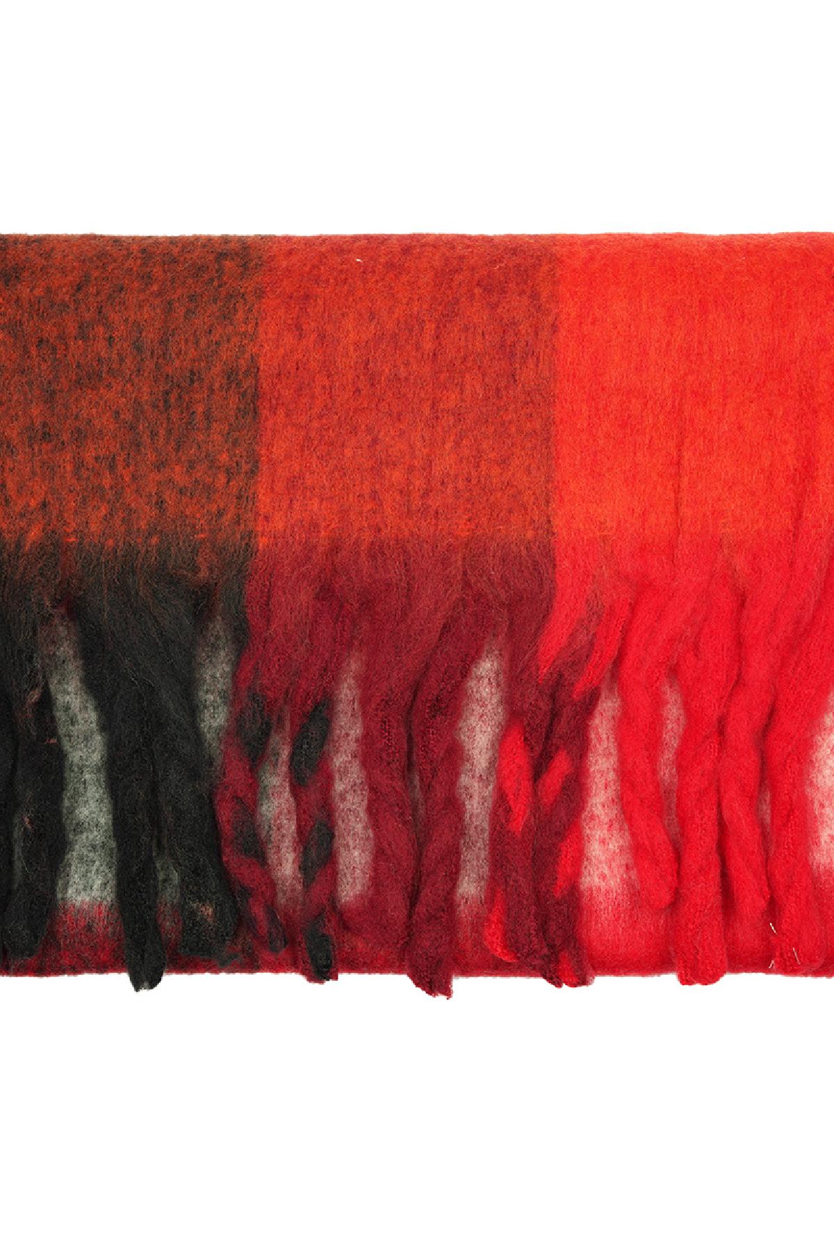 Fringe scarf Red Polyester Picture3