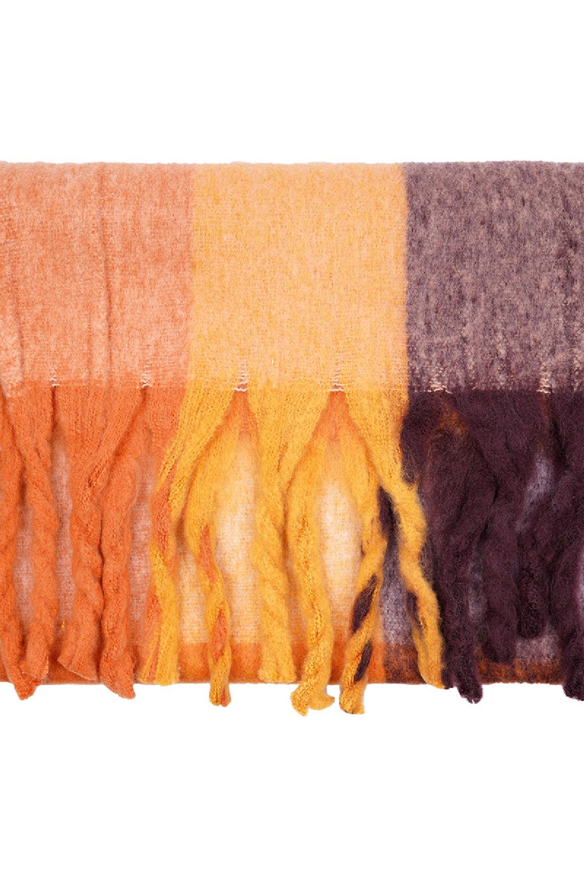 Fringe scarf Orange Polyester Picture3