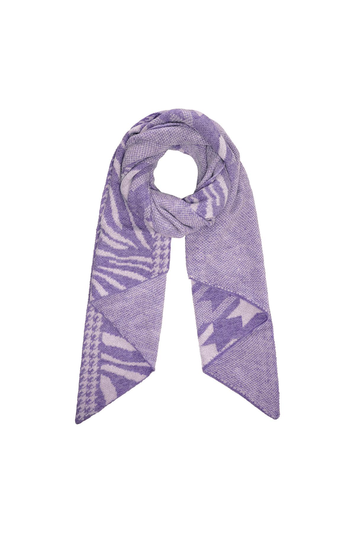 Scarf cozy winter Purple Acrylic 