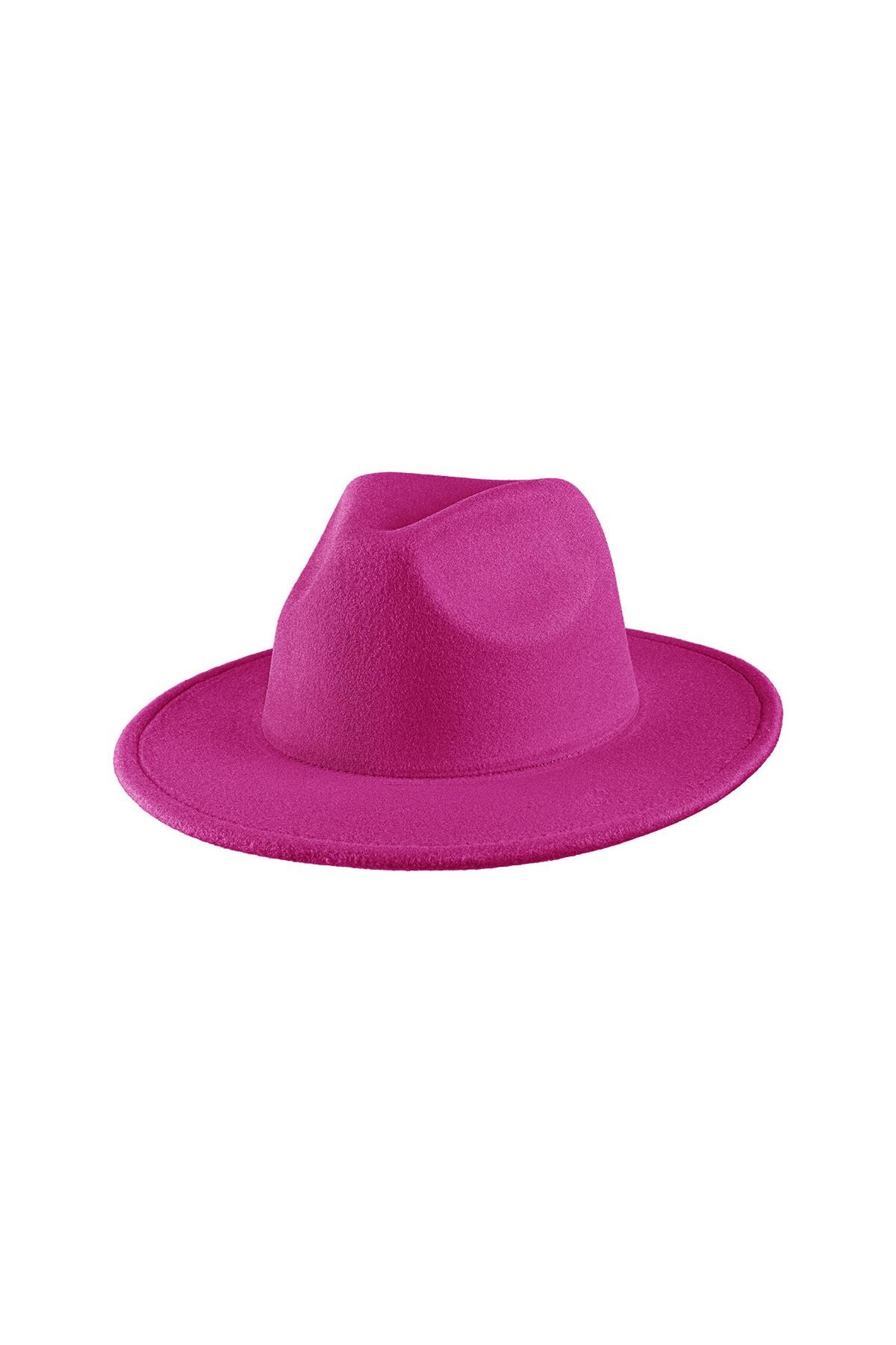 Fedora hat fuchsia Polyester h5 