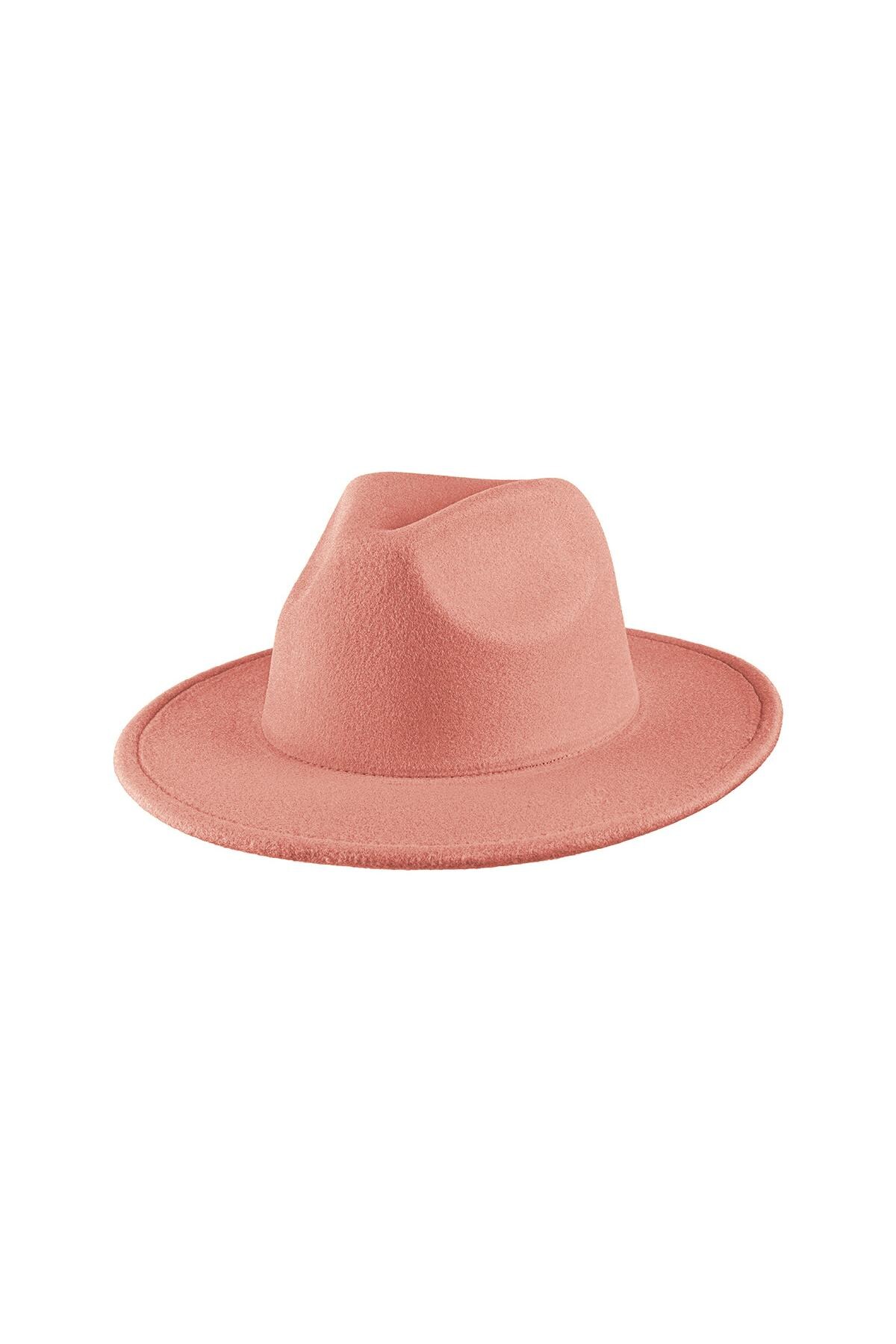 Fedora hat pastel pink Pale Pink Polyester h5 