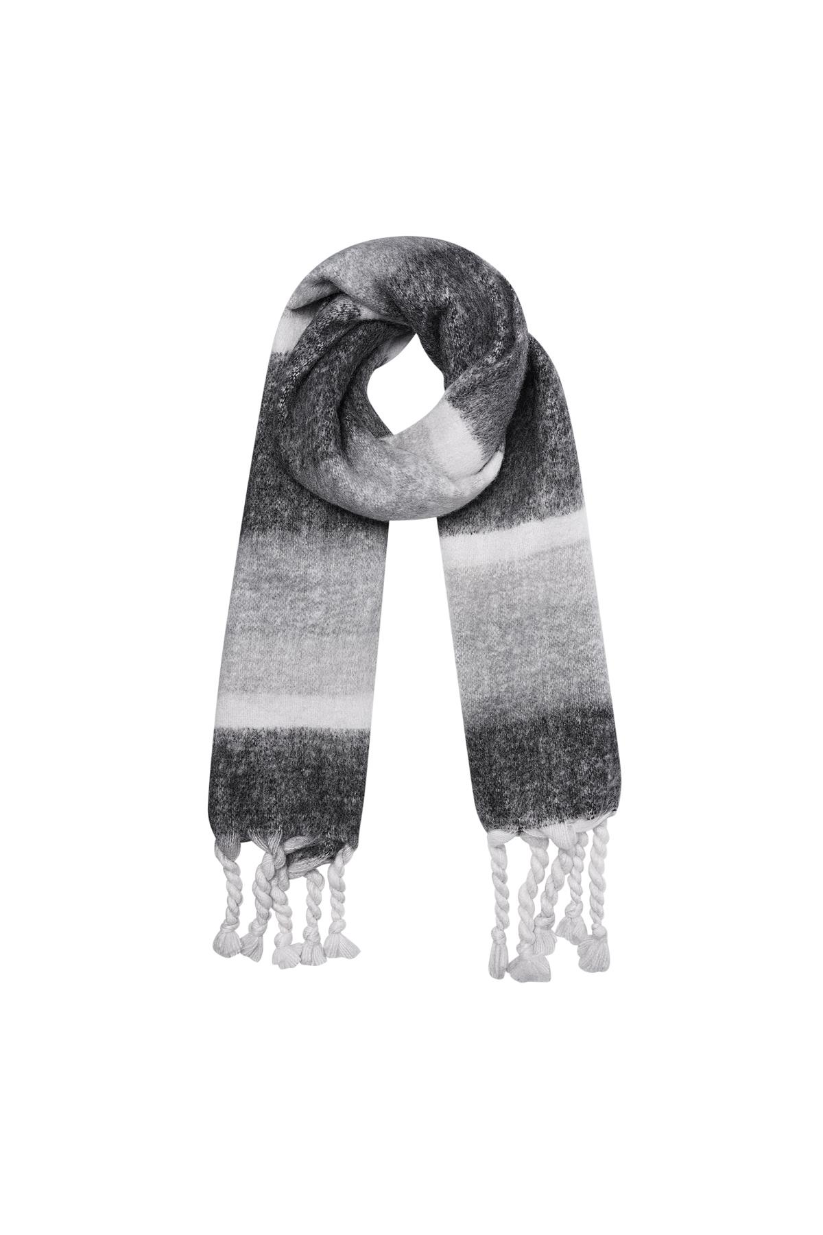 Winter scarf with ombré effect dark grey Polyester h5 