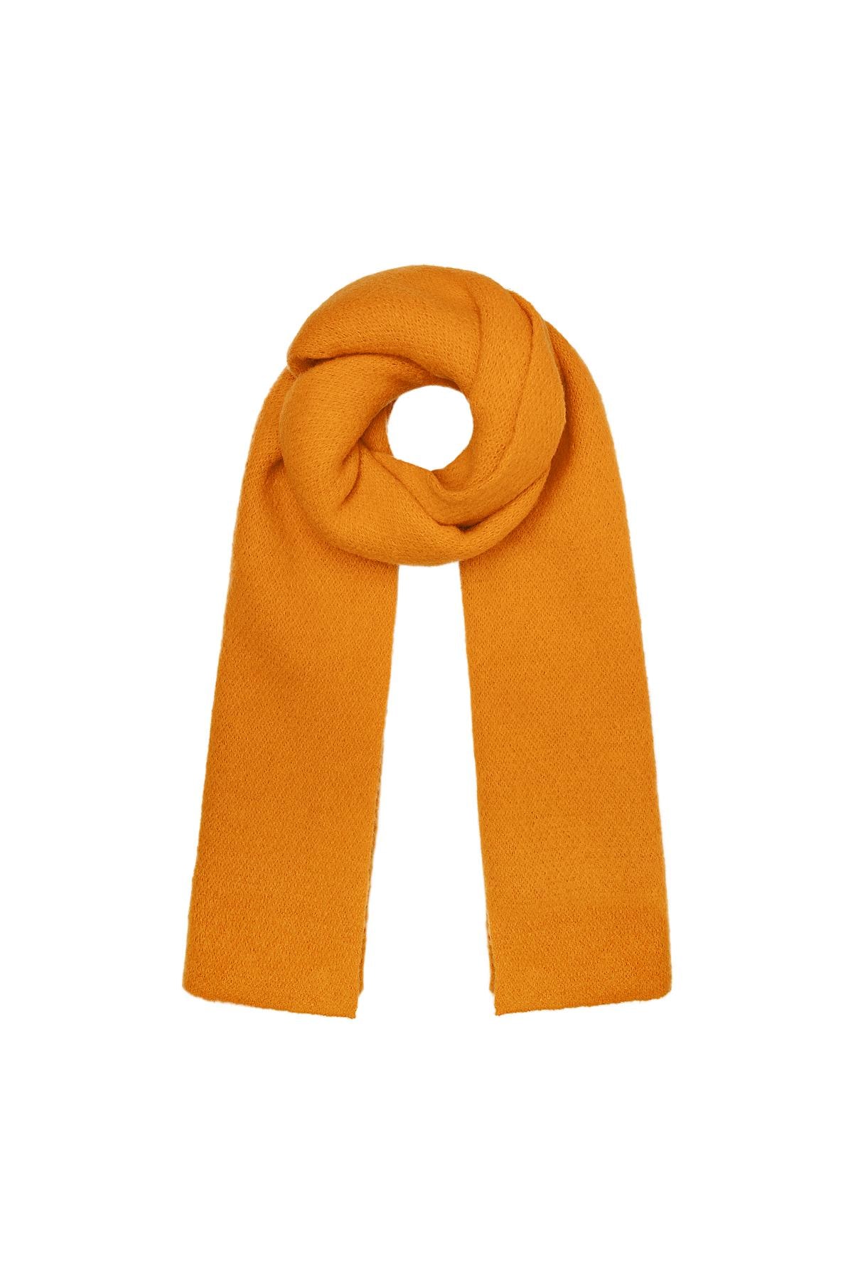 Soft winter scarf solid orange Polyester