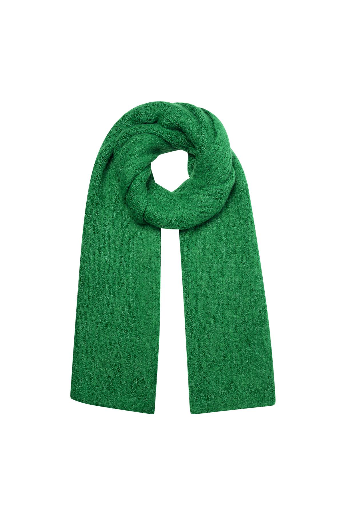 Scarf knitted plain - green 