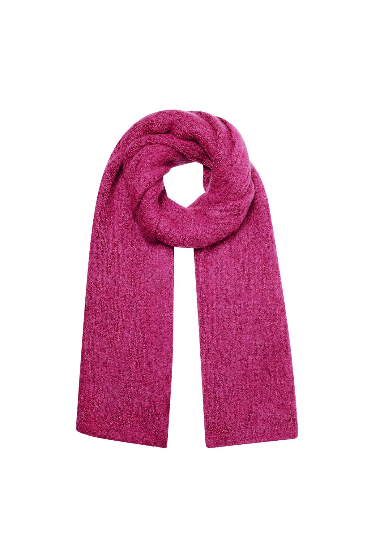 Scarf knitted plain - fuchsia h5 