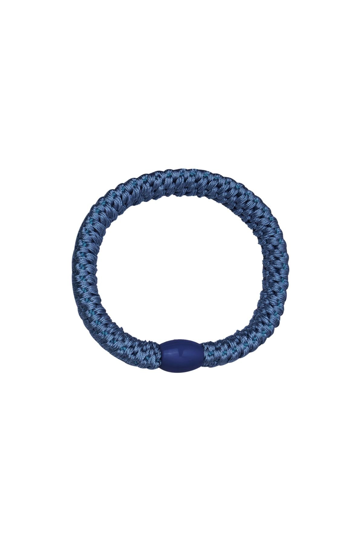 Hair tie bracelets 5-pack Dark Blue Polyester h5 