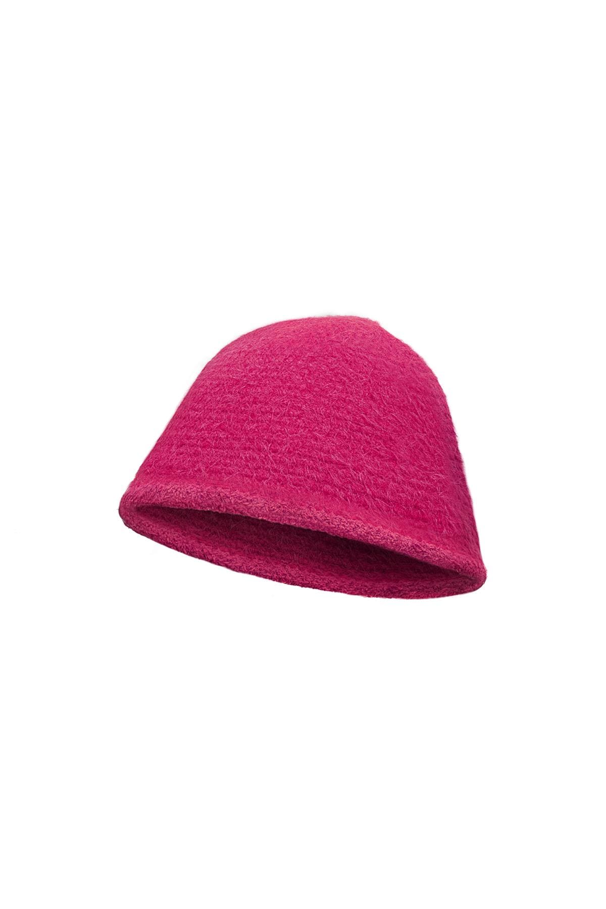 Fisherman's hat basic Fuchsia Polyester