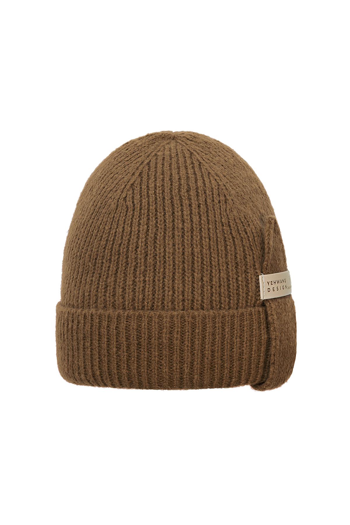 Beanie Yehwang Camel Polyester h5 