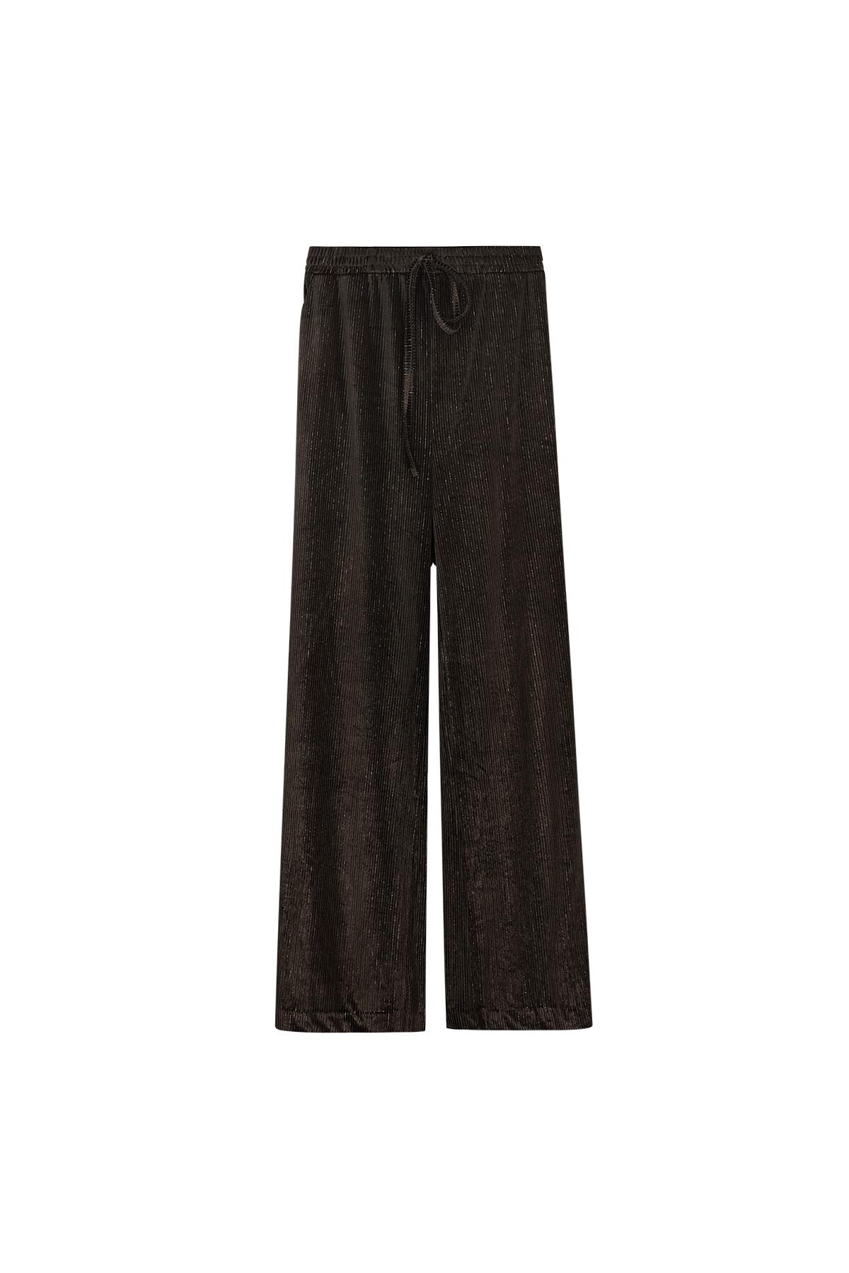 Pants rib with glitter Brown L 