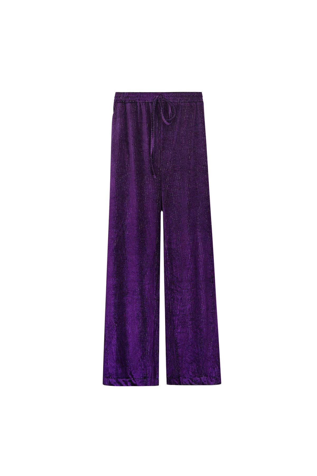 Pants rib with glitter Purple S 