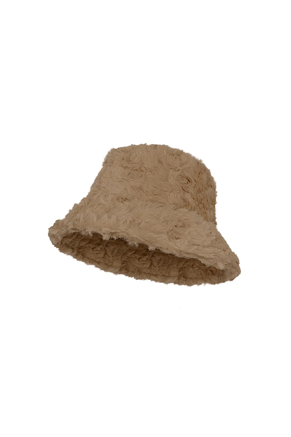 Bucket hat fluffy Beige Polyester 