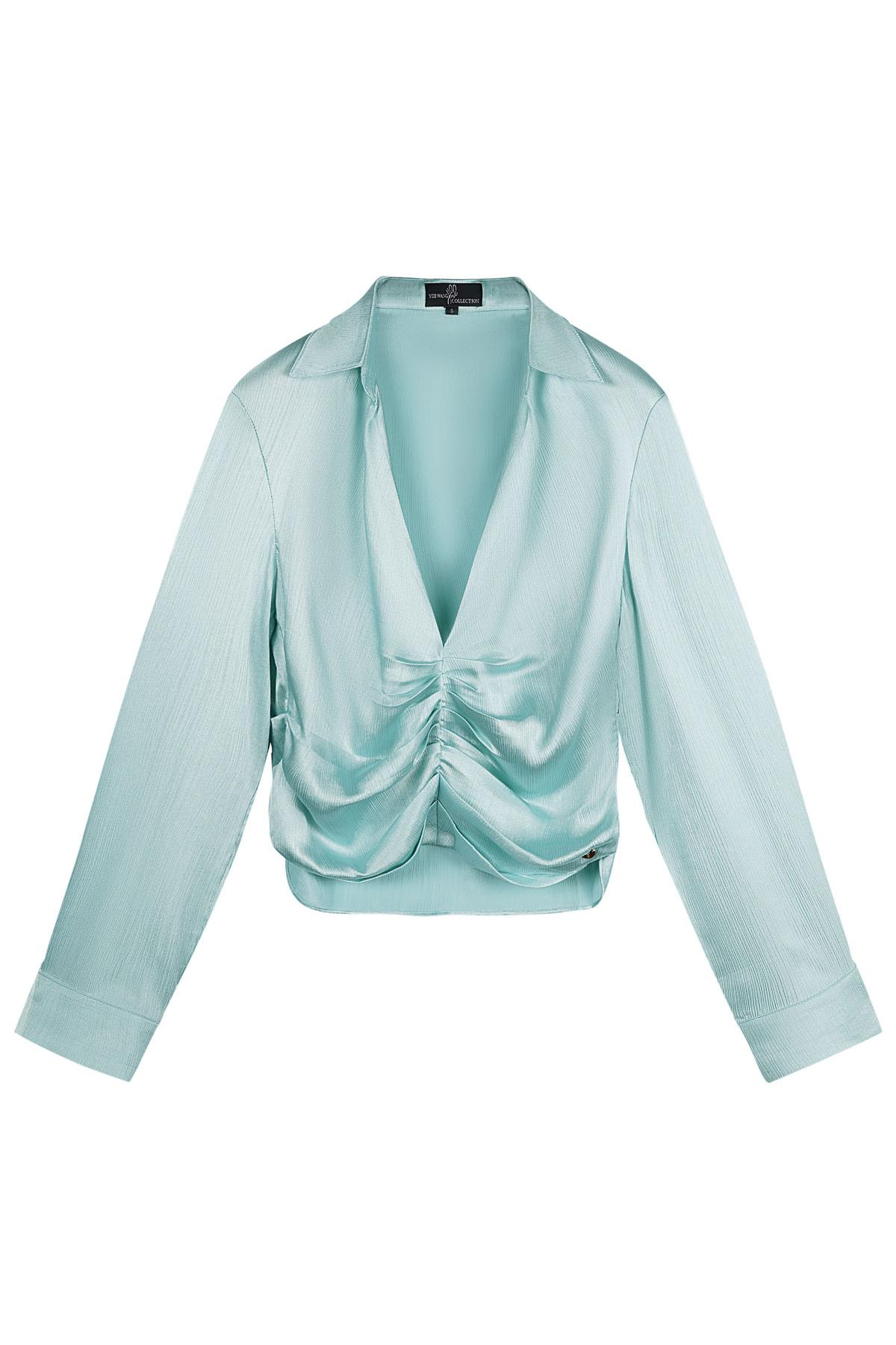 Blouse with pleat detail Mint L 