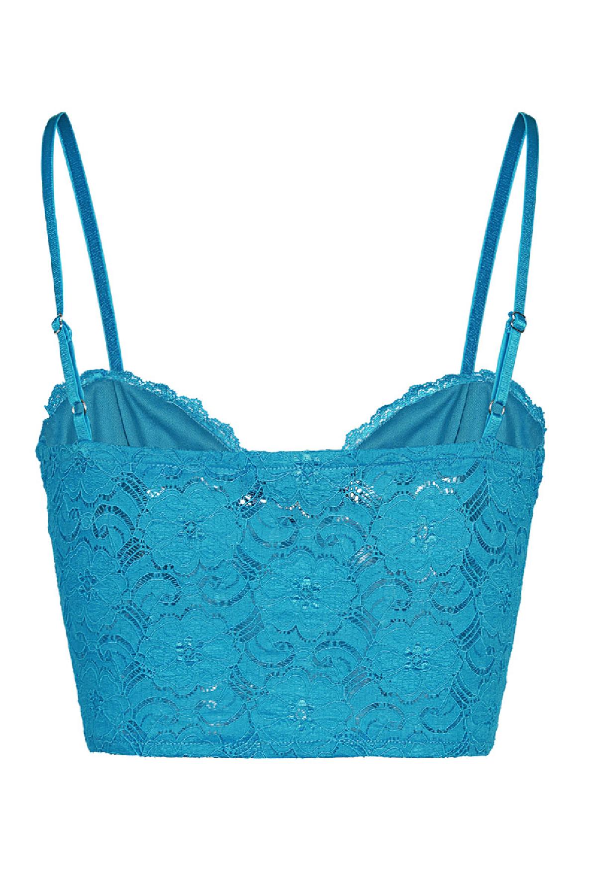 Lace crop top Blue M h5 Picture8