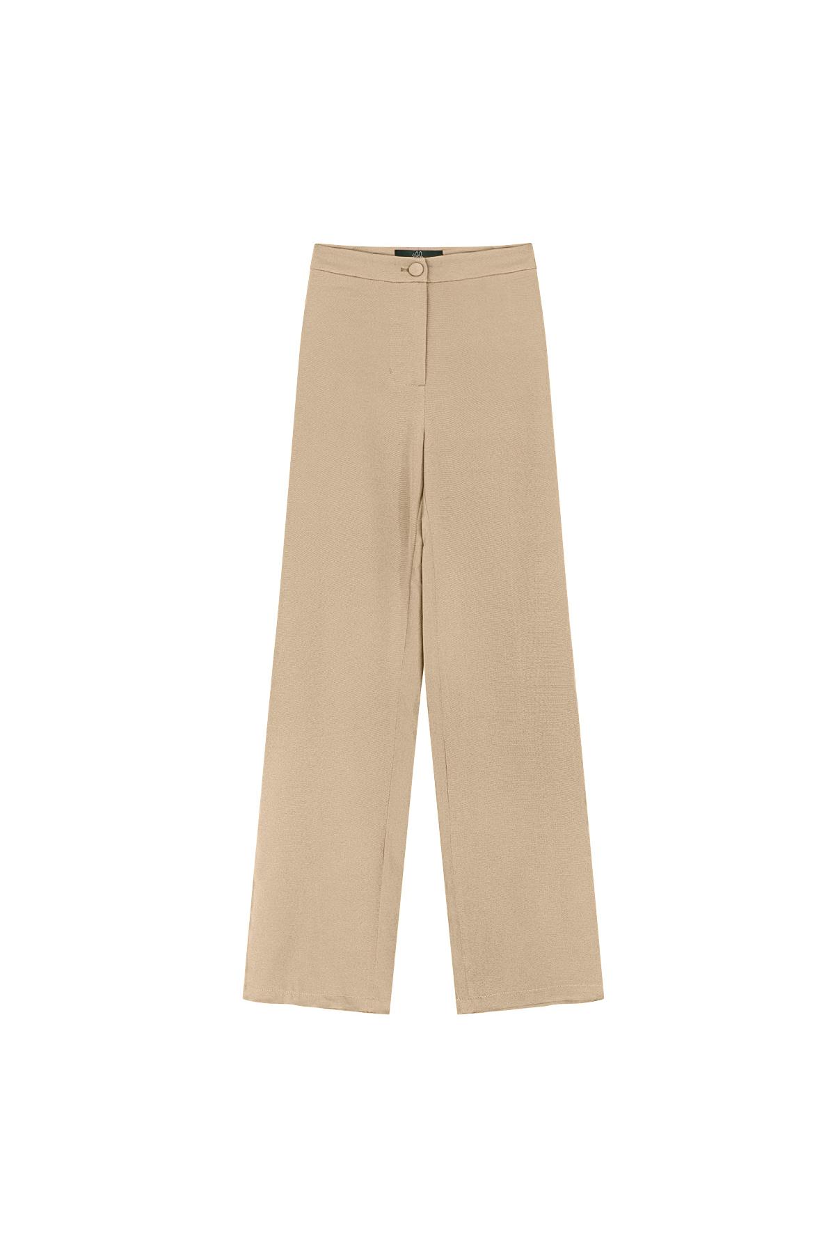 Basic plain trousers Taupe S