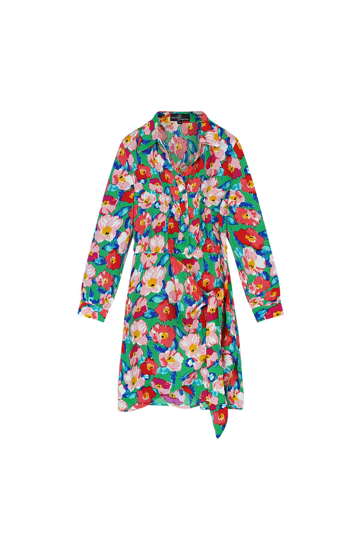 Flower print dress with button detail Multi M 