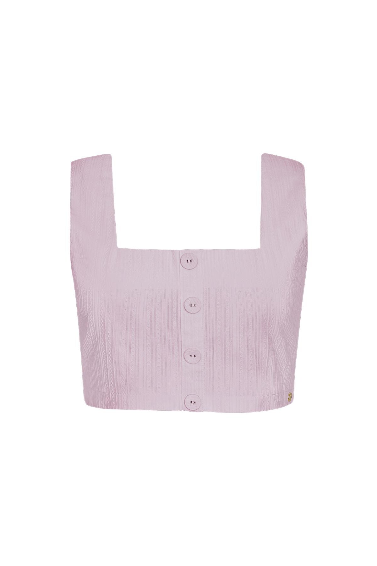 Crop top knot detail - lilac M h5 