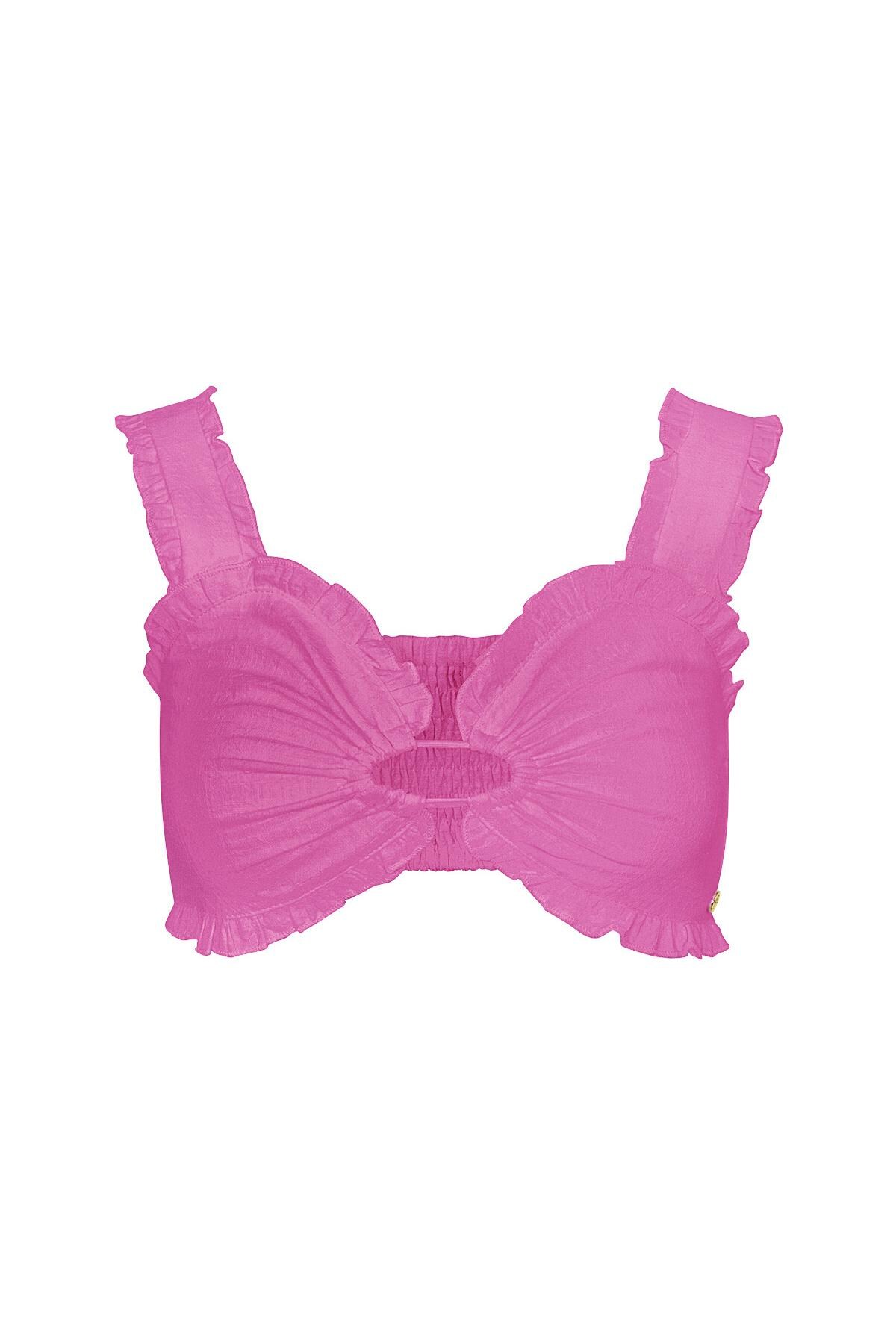 Crop top cut out - pink M 